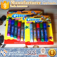 Factory Direct waterproof DIY school 10ml pen dry fast glitter glue